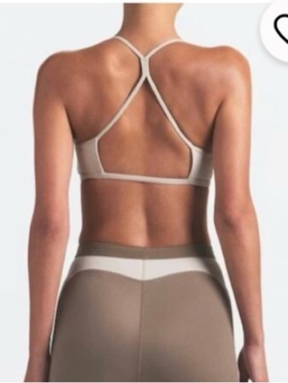 Nike x SKIMS Shine Micro Scoop Bra & 5" Shorts Set Truffle Stone M - Picture 4 of 9